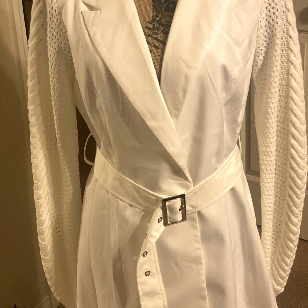 White Blazer Dress